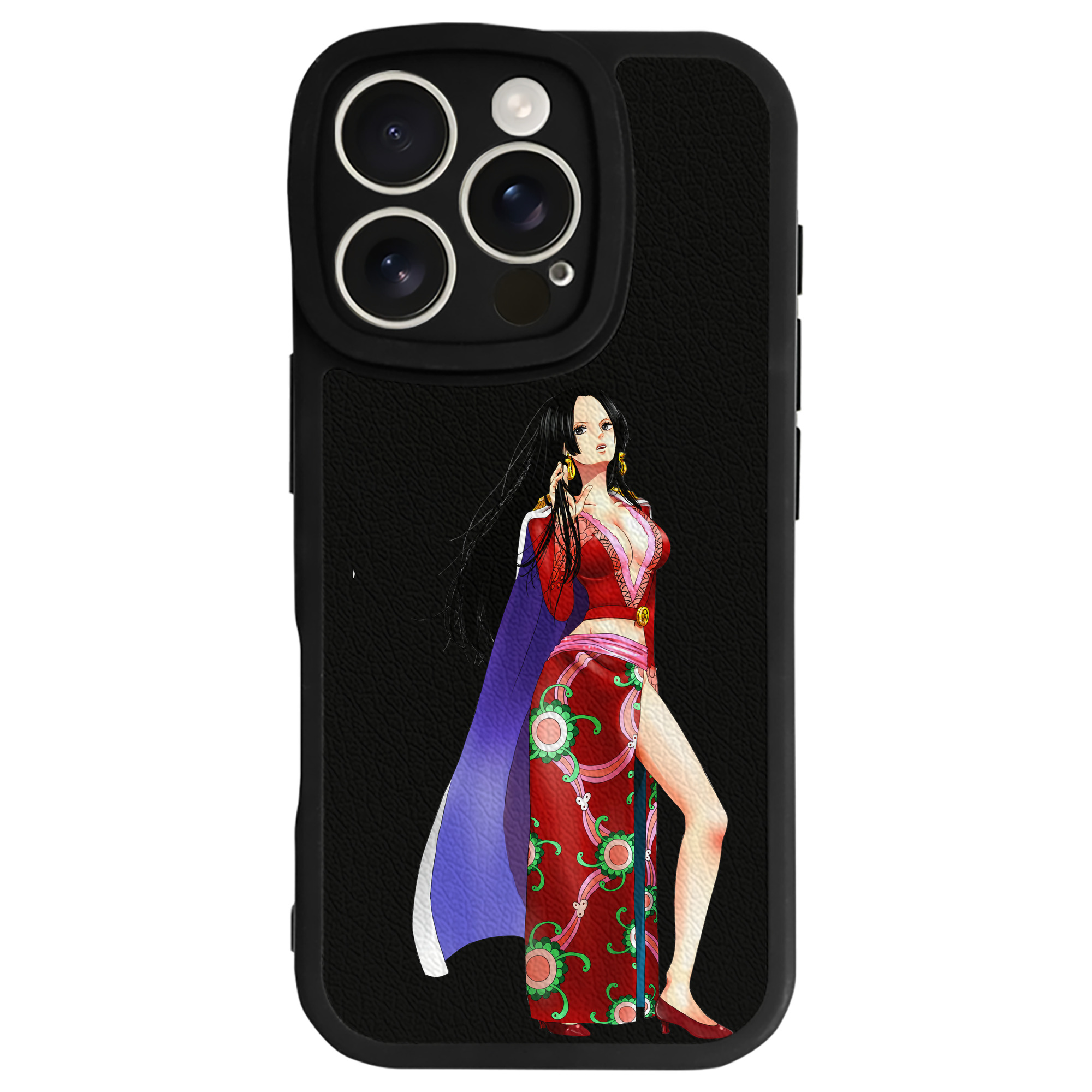 （画像用） ワンピース ボア・ハンコック ONE PIECE Boa·Hancock 【iPhone 16シリーズ対応】シリコンスマホケース（レザー調） 材質：シリコン